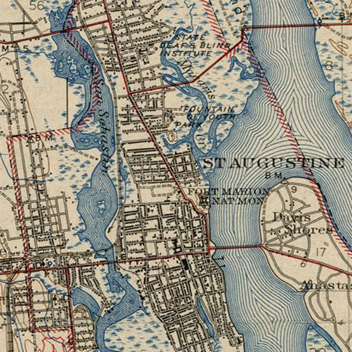 Vintage Map of St. Augustine Florida (1937) Coffee Mug Gallery Image 2