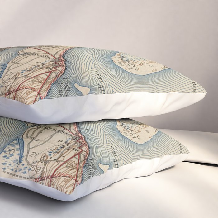 Vintage Map of St. Augustine Florida (1937) Pillow Sham Gallery Image 3