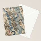 Vintage Map of St. Augustine Florida (1937) Stationery Card Gallery Image 2