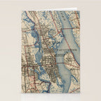 Vintage Map of St. Augustine Florida (1937) Stationery Card Gallery Image 2