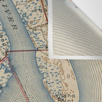 Vintage Map of St. Augustine Florida (1937) Wall Tapestry Gallery Image 3
