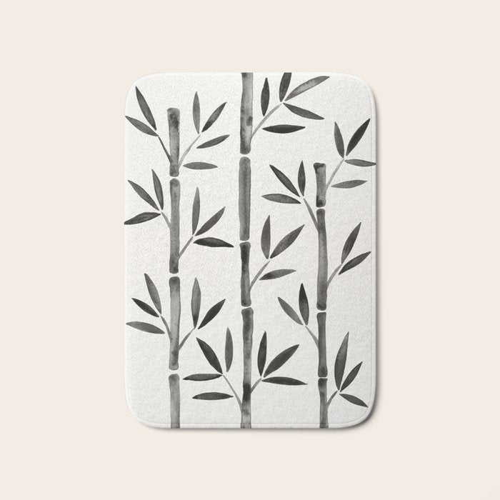 Black Bamboo Bath Mat Gallery Image 1