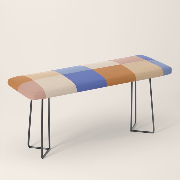 Bold Retro Checks Pattern - Large XXIX Bench Gallery Image 1