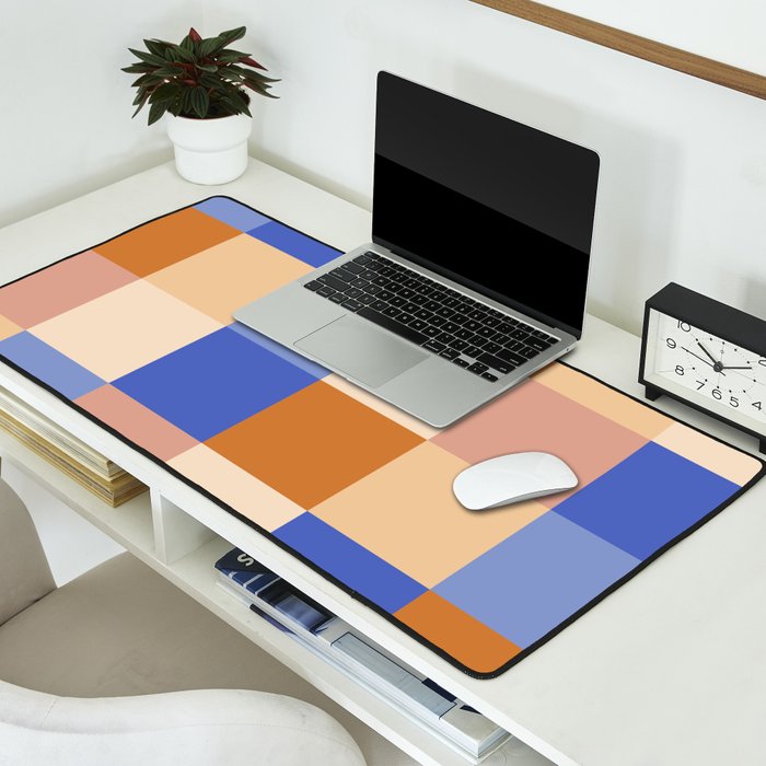 Bold Retro Checks Pattern - Large XXIX Desk Mat Gallery Image 2