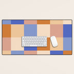 Bold Retro Checks Pattern - Large XXIX Desk Mat Gallery Image 1