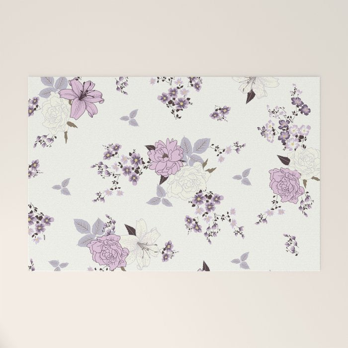 romantic pattern in the rococo style Welcome Mat Gallery Image 1