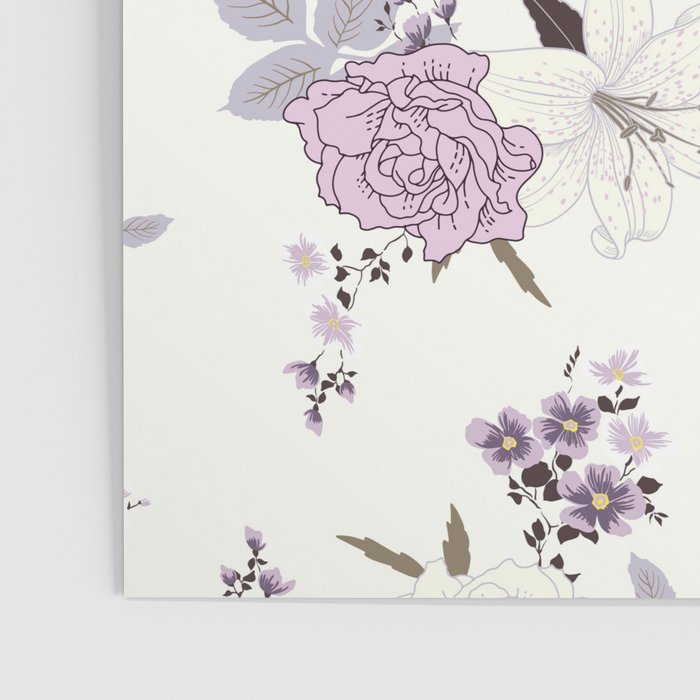 romantic pattern in the rococo style Poster Gallery Image 3