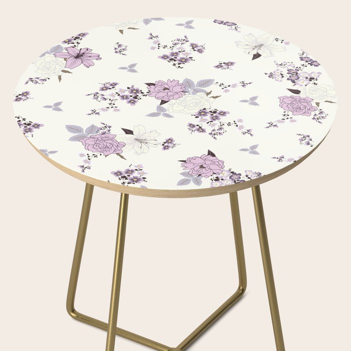 romantic pattern in the rococo style Side Table Gallery Image 2