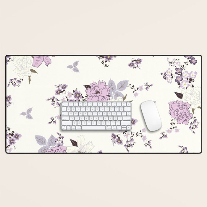 romantic pattern in the rococo style Desk Mat Gallery Image 1
