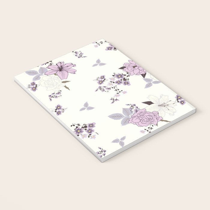 romantic pattern in the rococo style Notebook Gallery Image 3