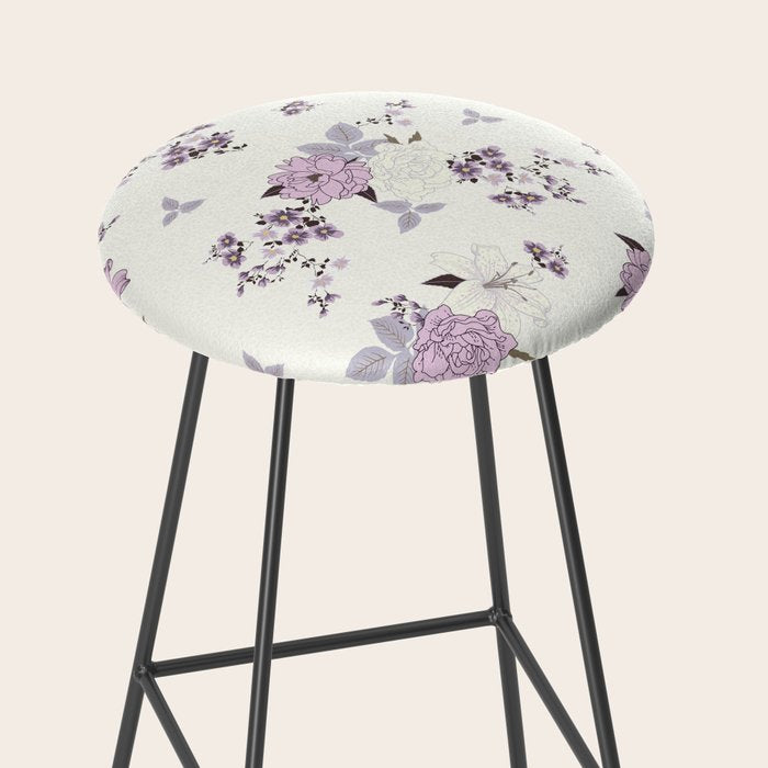 romantic pattern in the rococo style Stool Gallery Image 2