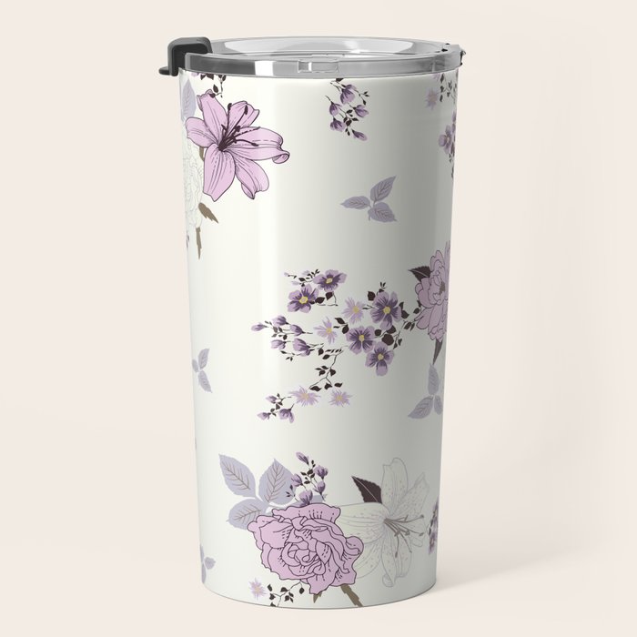 romantic pattern in the rococo style Travel Mug Gallery Image 3