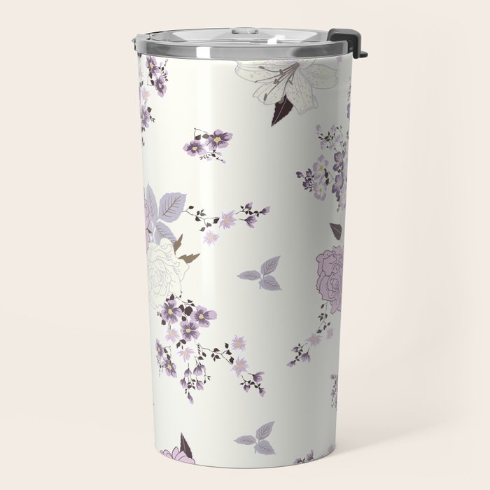 romantic pattern in the rococo style Travel Mug Gallery Image 2
