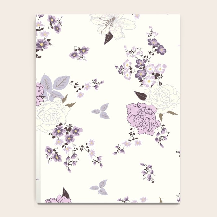 romantic pattern in the rococo style Notebook Gallery Image 4