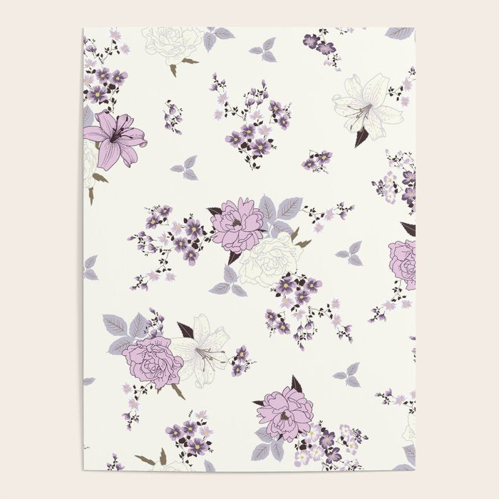romantic pattern in the rococo style Poster Gallery Image 4