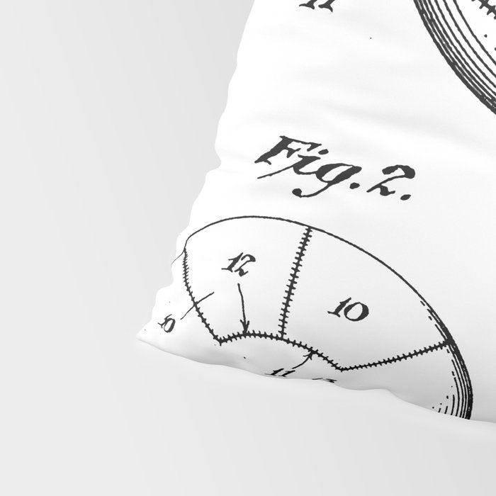 Basketball Patent - Sports Fan Team Coach Art - White Pillow Sham Gallery Image 4