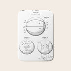 Basketball Patent - Sports Fan Team Coach Art - White Bath Mat Gallery Image 1