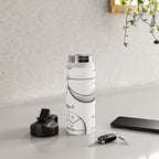 Basketball Patent - Sports Fan Team Coach Art - White Water Bottle Gallery Image 4