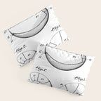 Basketball Patent - Sports Fan Team Coach Art - White Pillow Sham Gallery Image 3