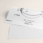 Basketball Patent - Sports Fan Team Coach Art - White Wrapping Paper Gallery Image 2