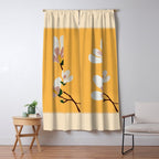 Golden Magnolia Blooms Window Curtain Gallery Image 5