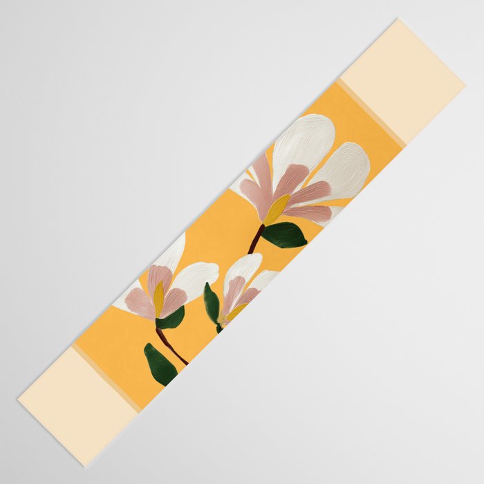 Golden Magnolia Blooms Table Runner Gallery Image 3