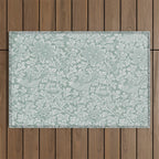 William Morris Bird & Anemone Powder Blue Outdoor Rug Gallery Image 1