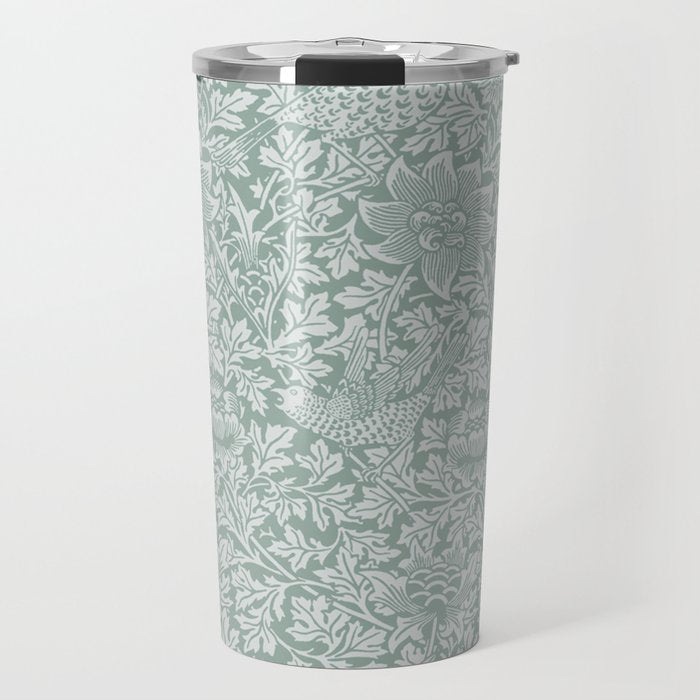 William Morris Bird & Anemone Powder Blue Travel Mug Gallery Image 1