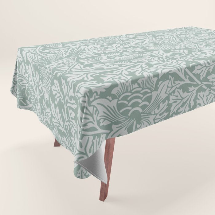 William Morris Bird & Anemone Powder Blue Tablecloth Gallery Image 1