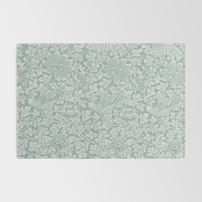 William Morris Bird & Anemone Powder Blue Rug Gallery Image 2