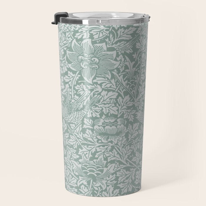 William Morris Bird & Anemone Powder Blue Travel Mug Gallery Image 3