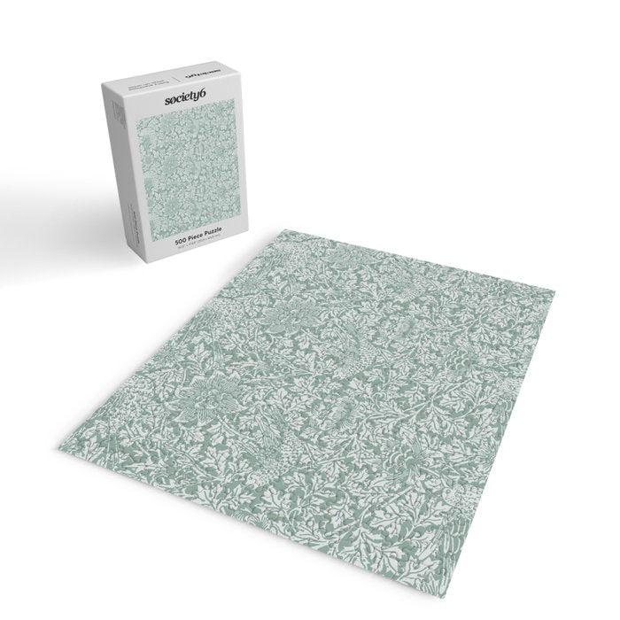 William Morris Bird & Anemone Powder Blue Jigsaw Puzzle Gallery Image 2