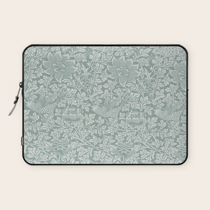 William Morris Bird & Anemone Powder Blue Laptop Sleeve Gallery Image 1