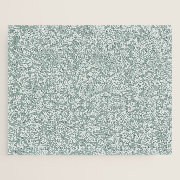 William Morris Bird & Anemone Powder Blue Jigsaw Puzzle Gallery Image 1
