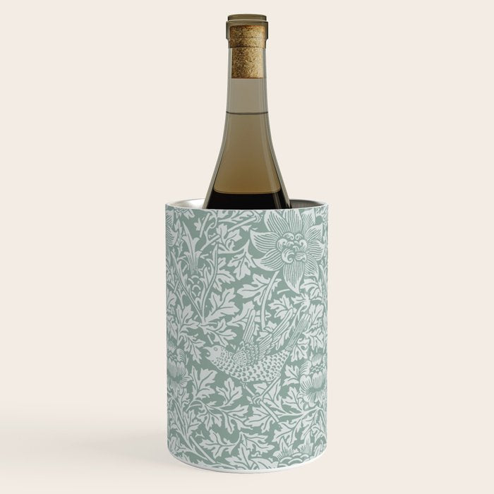 William Morris Bird & Anemone Powder Blue Wine Chiller Gallery Image 1