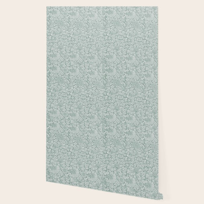 William Morris Bird & Anemone Powder Blue Wallpaper Gallery Image 2