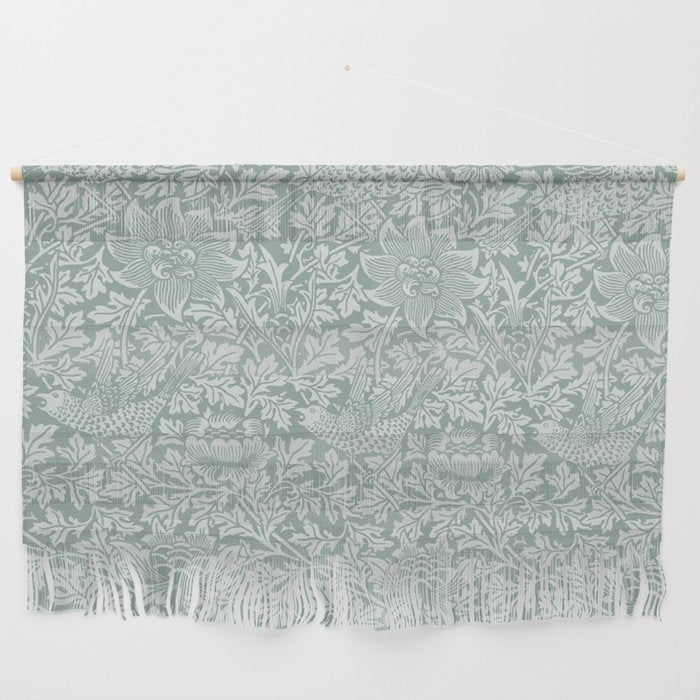 William Morris Bird & Anemone Powder Blue Wall Hanging Gallery Image 1