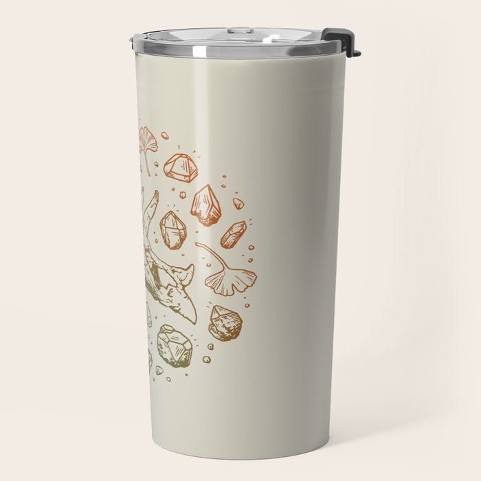 Triceratops Rocks! | Leaf Green & Pumpkin Spice Ombré Travel Mug Gallery Image 2