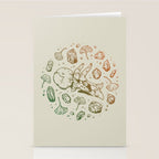 Triceratops Rocks! | Leaf Green & Pumpkin Spice Ombré Stationery Card Gallery Image 2