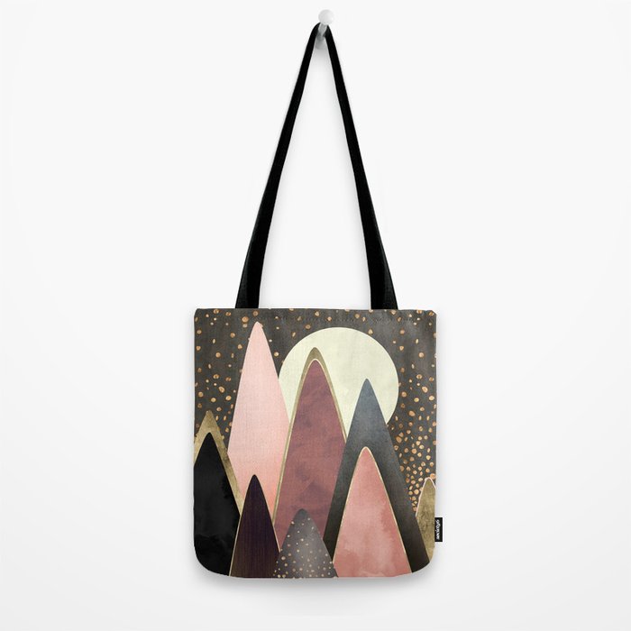 Pink and Gold Peaks Tote Bag Gallery Image 2