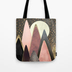 Pink and Gold Peaks Tote Bag Gallery Image 1