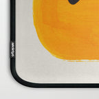 Unique Abstract Unique Mid century Modern Yellow Mustard Black Ring Dots Laptop Sleeve Gallery Image 3