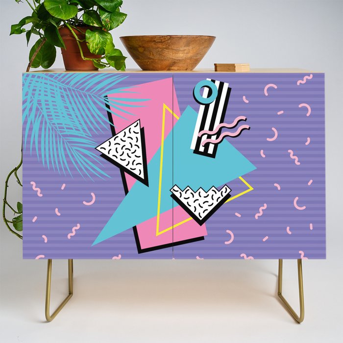 Memphis Pattern 57 - 80s - 90s Retro / 2nd year anniversary design Credenza Gallery Image 1