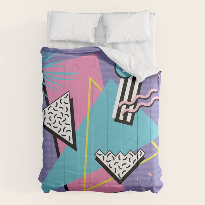 Memphis Pattern 57 - 80s - 90s Retro / 2nd year anniversary design Comforter Gallery Image 6