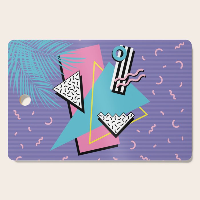 Memphis Pattern 57 - 80s - 90s Retro / 2nd year anniversary design Cutting Board Gallery Image 1