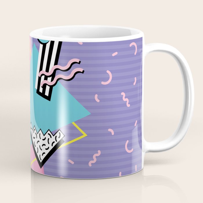Memphis Pattern 57 - 80s - 90s Retro / 2nd year anniversary design Coffee Mug Gallery Image 1