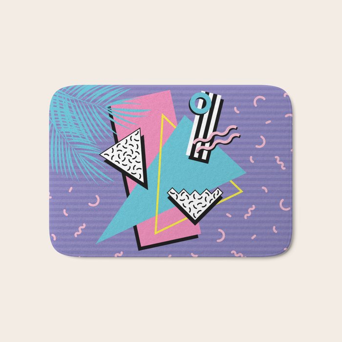 Memphis Pattern 57 - 80s - 90s Retro / 2nd year anniversary design Bath Mat Gallery Image 1