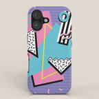 Memphis Pattern 57 - 80s - 90s Retro / 2nd year anniversary design iPhone Case Gallery Image 1