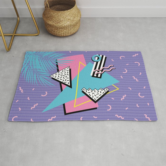 Memphis Pattern 57 - 80s - 90s Retro / 2nd year anniversary design Rug Gallery Image 1