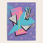 Memphis Pattern 57 - 80s - 90s Retro / 2nd year anniversary design Poster Gallery Image 4